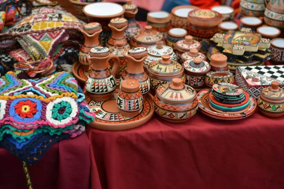 Ceramics for sale at the market