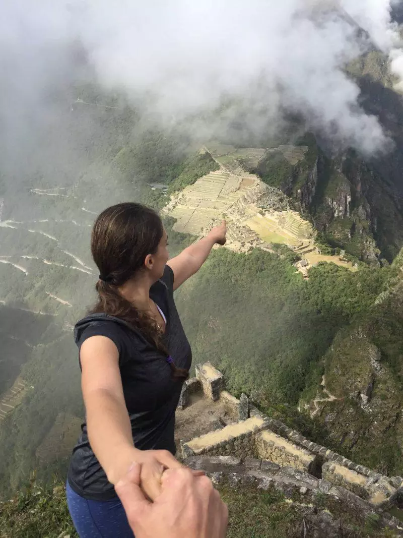 View of Machu Picchu from Huayna Picchu Mountain