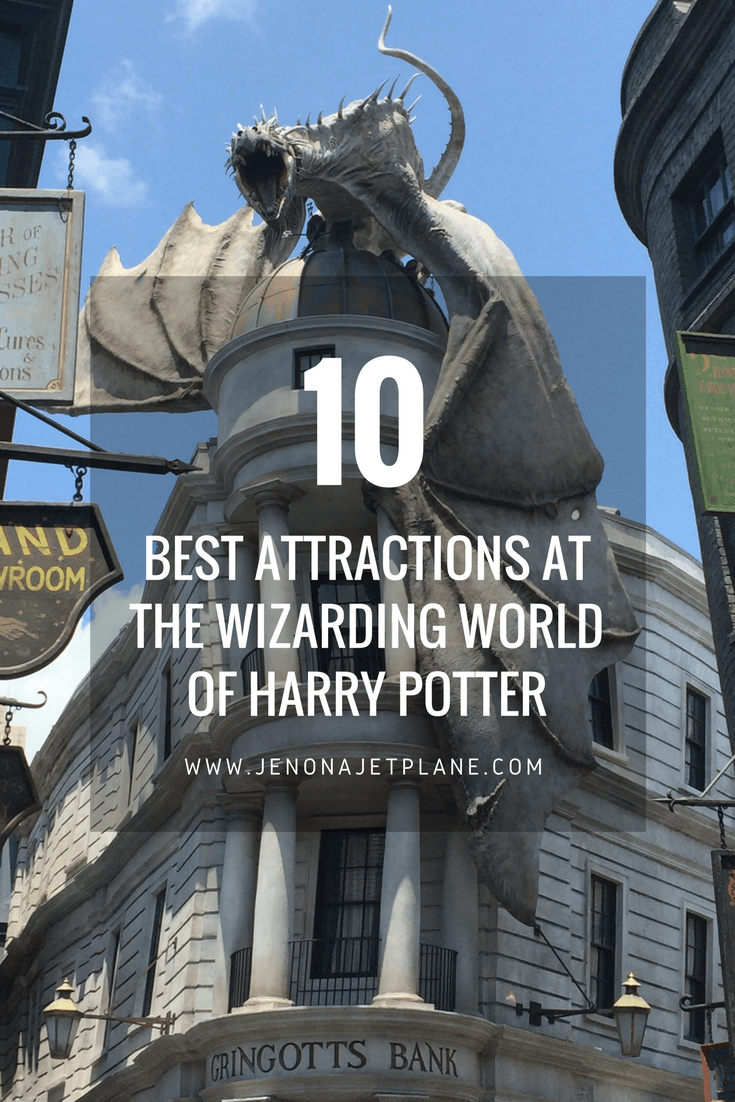 Are you planning a visit to Harry Potter World in Universal Studios, Orlando? Here are 10 experiences you can't miss, from riding the Hogwarts Express to touring Gringotts Bank. Save this pin to your Florida travel board for future reference. #harrypotter #universalstudios #themeparks #harrypotterworld #visitflorida #orlandoflorida #floridatrip #floridatravel