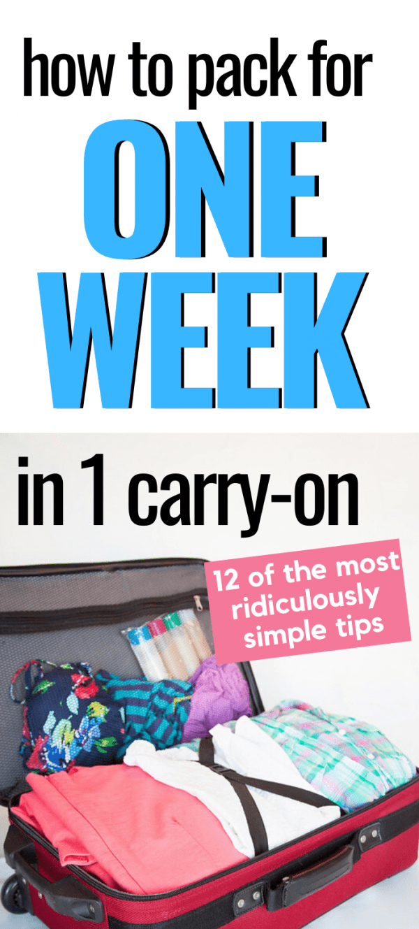 How to Pack for One Week in One CarryOn Bag Jen on a Jet Plane