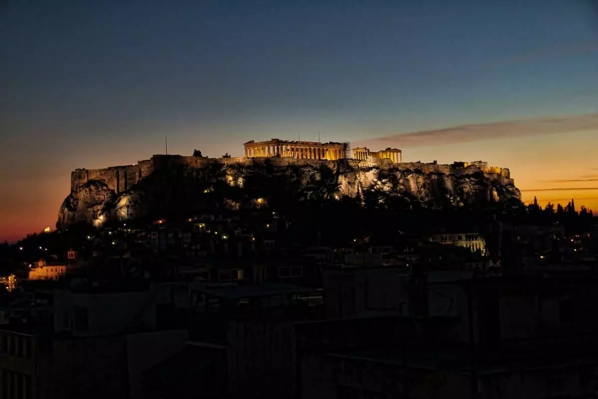 Acropolis at night