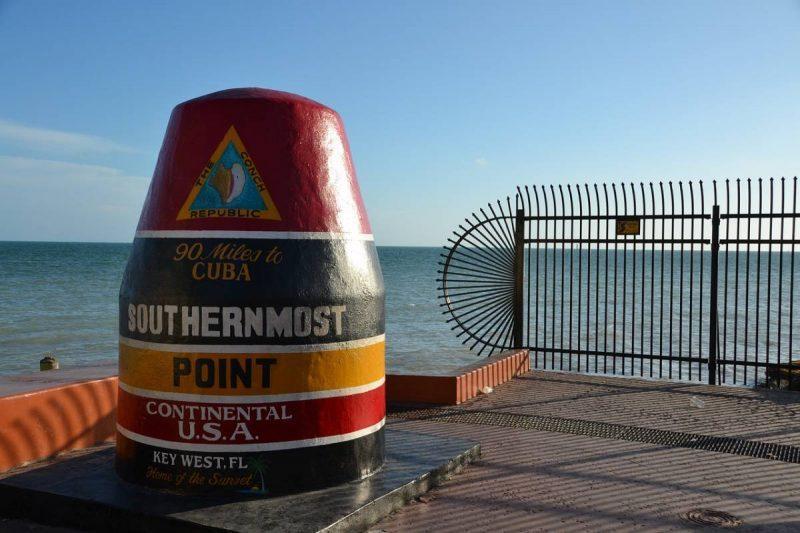 Southernmost point buoy by the water