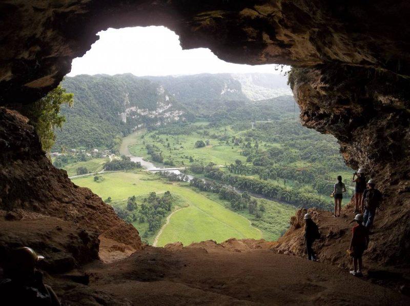 View looking out from Cueva Ventana