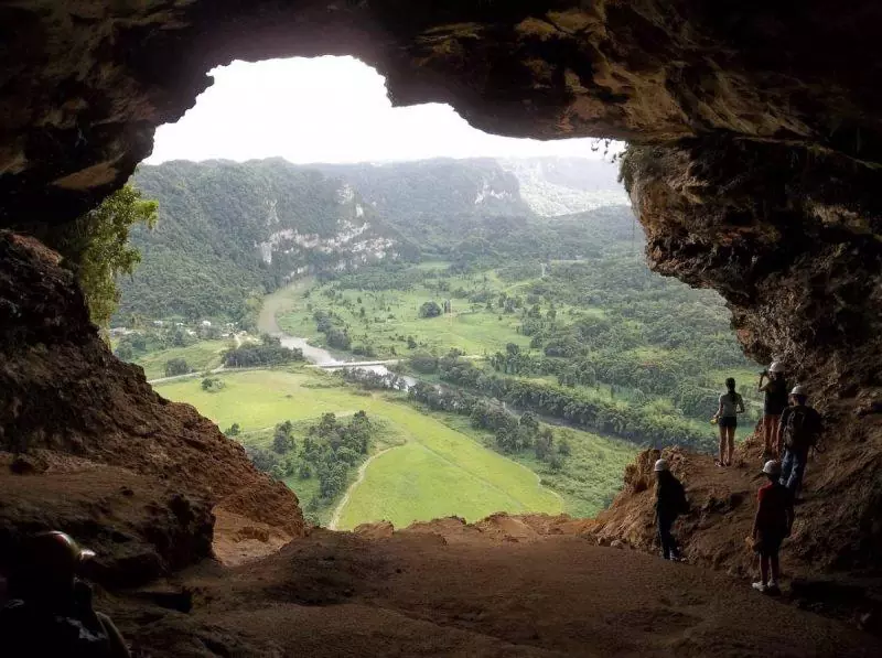 View looking out from Cueva Ventana