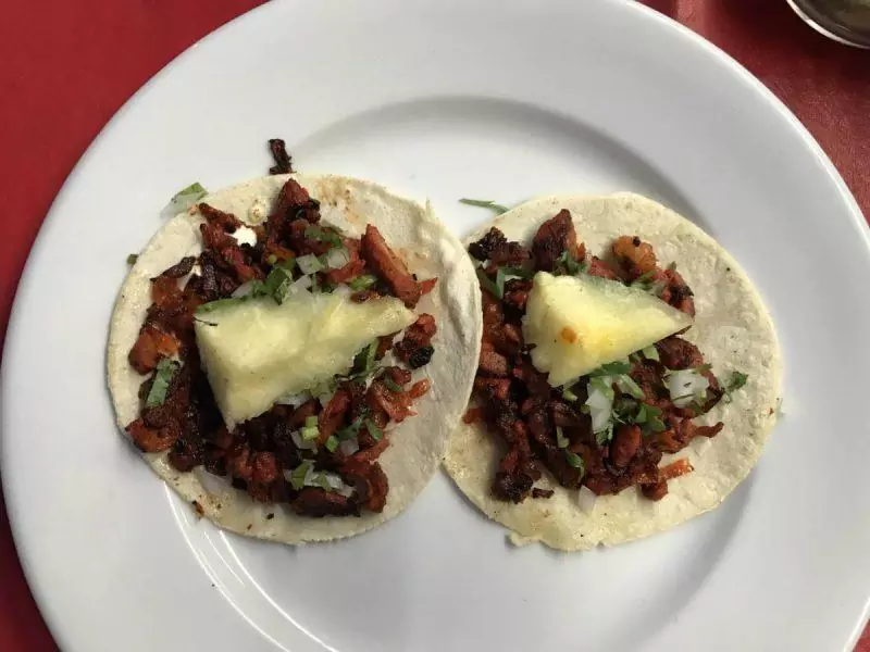 Tacos al Pastor in downtown Cancun