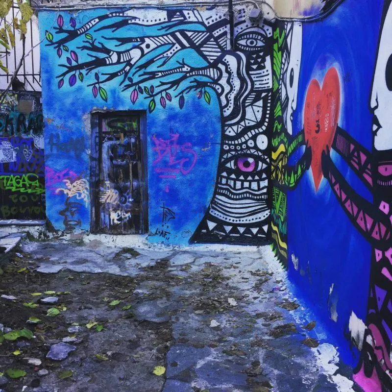 Street art in Anafiotika