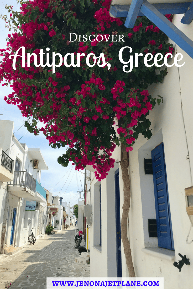 Antiparos, Greece is a small Greek island only accessible by ferry. Only 3 hours from Santorini, it is the perfect remote getaway and is a fun spot for hipsters and hippies alike. Save this pin to your travel board for your next visit to Greece.