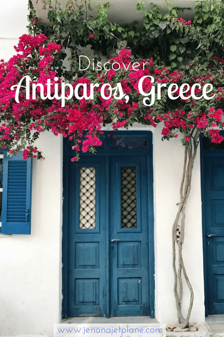 Antiparos, Greece is a small Greek island only accessible by ferry. Only 3 hours from Santorini, it is the perfect remote getaway and is a fun spot for hipsters and hippies alike. Save this pin to your travel board for your next visit to Greece.