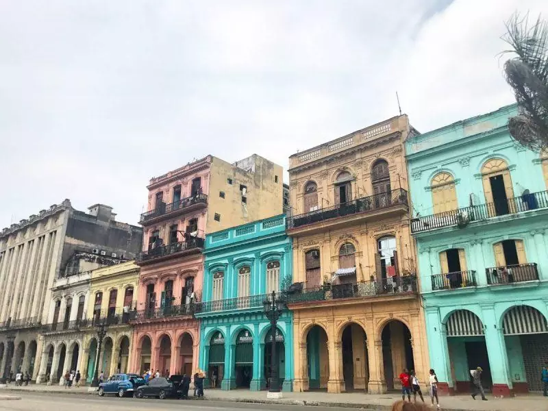 Colorful building in Havana city center