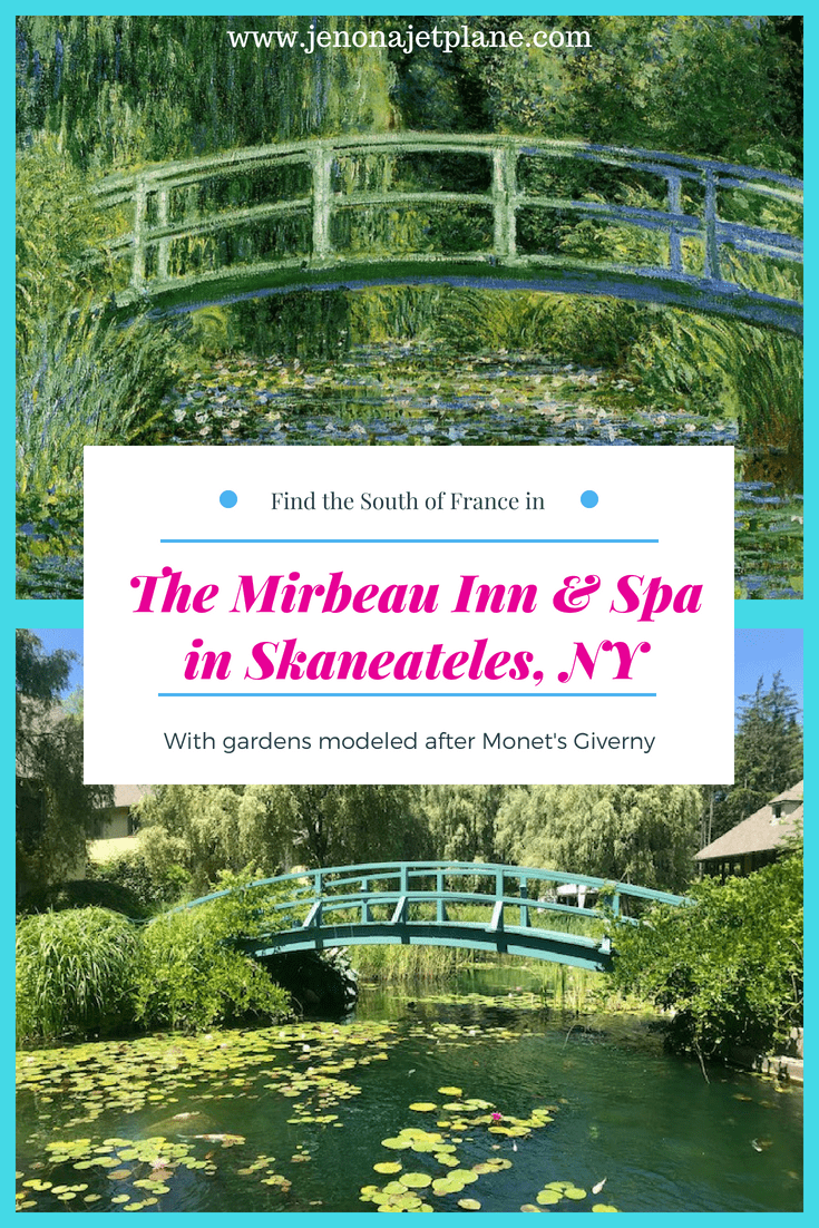 The Mirbeau Inn and Spa in Skaneateles, NY is the perfect place to have a French escape. Featuring a full-service spa, luxury accommodations and gardens modeled after Monet's Giverny, this is the perfect place to treat yourself or celebrate a special occasion. #luxuryhotels #hotelreview #upstatenewyork #iloveny