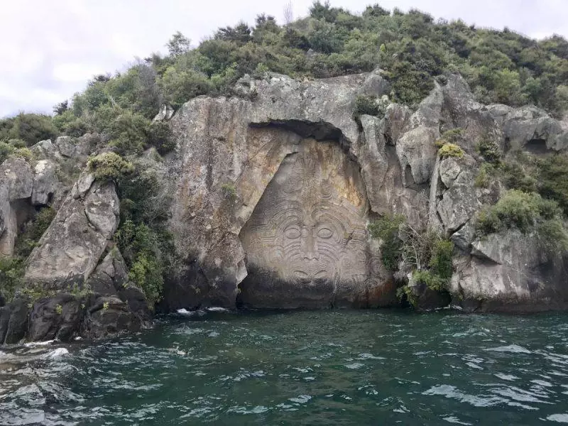 Maori carvings at Lake Taupo