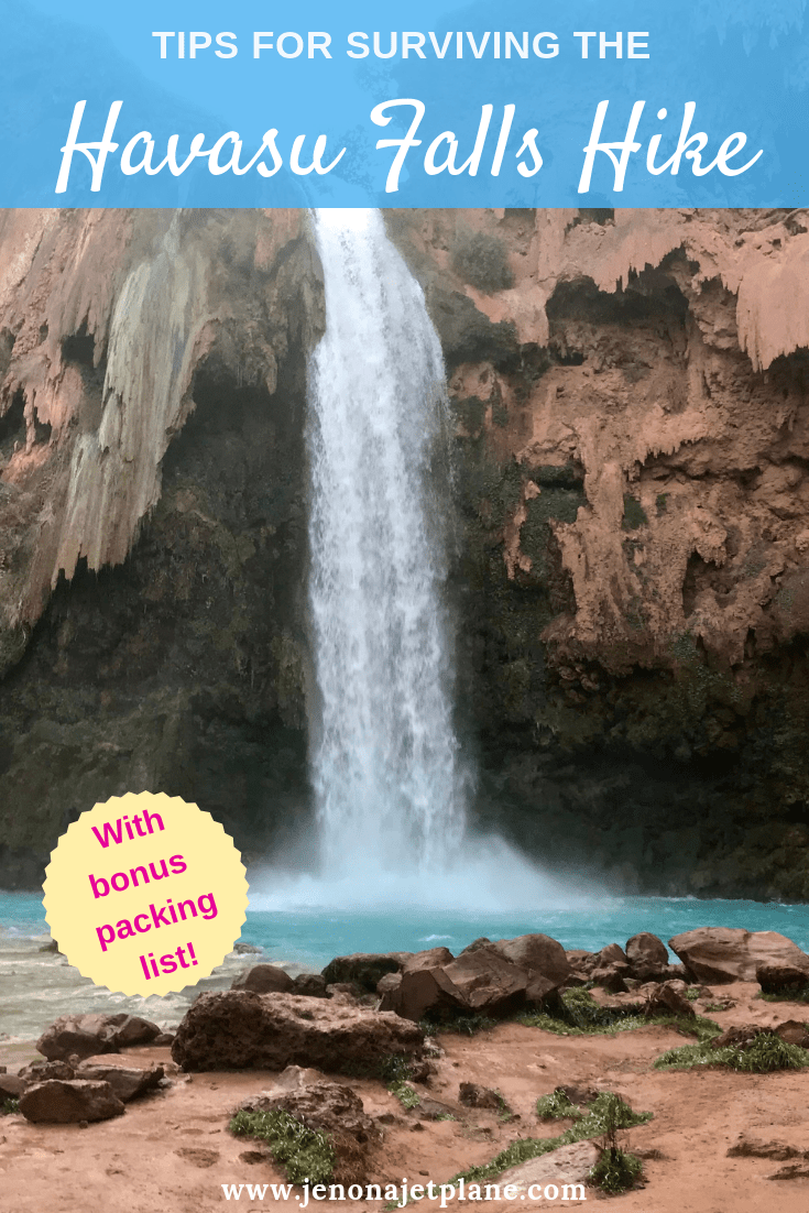 If you're about to go on the Havasu Falls hike in Arizona, you need to be prepared. Here are tips for surviving the journey, plus a bonus packing list. Save to your travel board for future reference. #havasufallsarizona #havasufallshike #havasufallspackinglist #havasufallscamping #havasupaifalls #havasupaifallspackinglist 