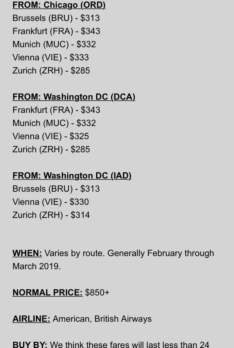 $300 roundtrip to Europe flight alert