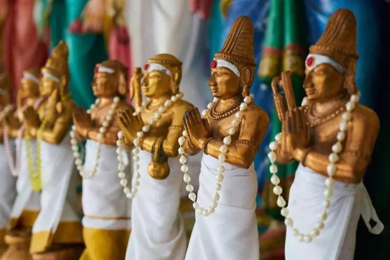 Statues for sale at a Cambodian market