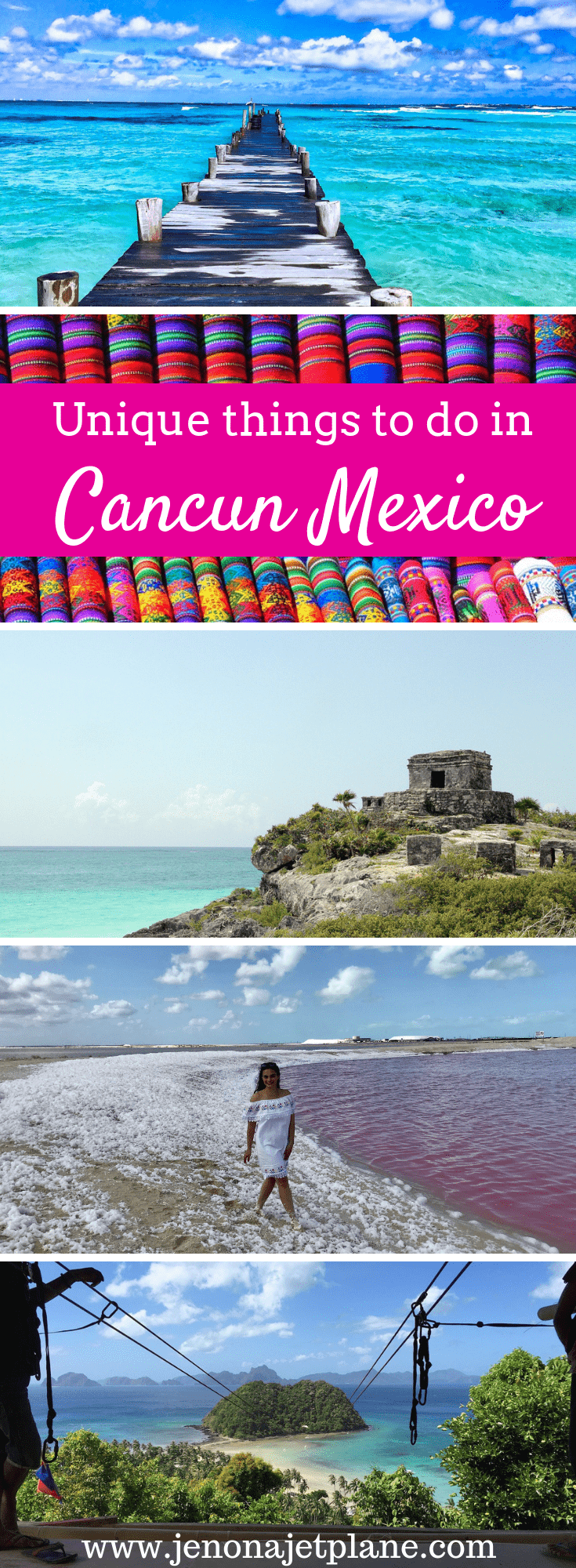 Looking for unique things to do in Cancun, Mexico away from the hotel strip? From swimming with whale sharks to seeing pink rivers on a day trip to Las Coloradas, here are 9 unforgettable adventures in Cancun you can't miss. Save to your travel board for future reference. #cancun #cancunmexico #mexicotravel #thingstodoinCancun #adventuretravel #bucketlist #travelinspiration