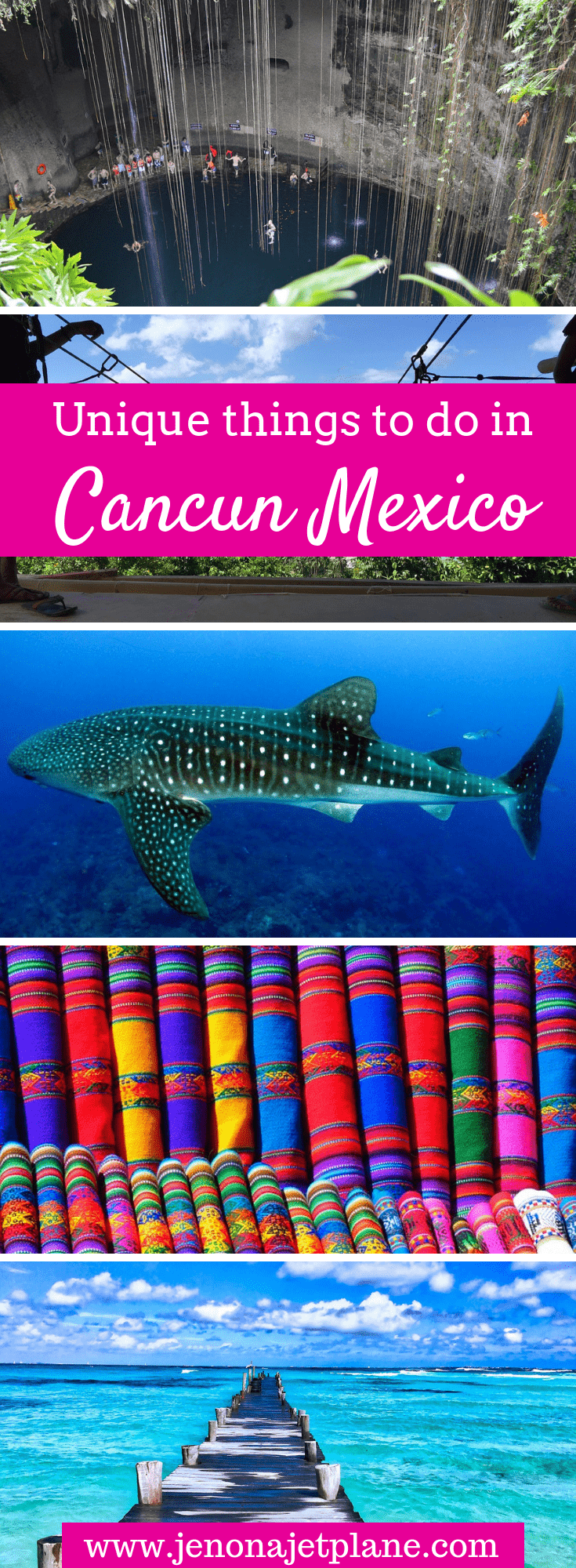 Looking for unique things to do in Cancun, Mexico away from the hotel strip? From swimming with whale sharks to seeing pink rivers on a day trip to Las Coloradas, here are 9 unforgettable adventures in Cancun you can't miss. Save to your travel board for future reference. #cancun #cancunmexico #mexicotravel #thingstodoinCancun #adventuretravel #bucketlist
