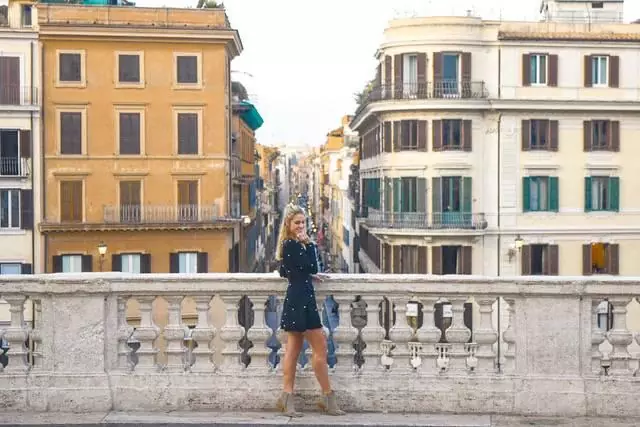 Standing by the Spanish Steps