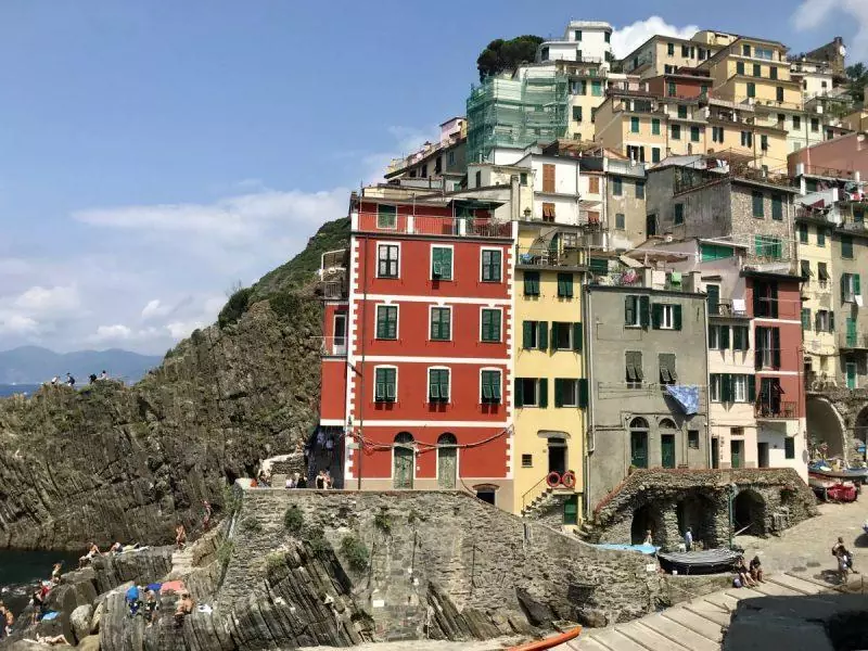 View of the houses in Riomaggiore