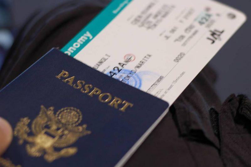 Passport and boarding pass