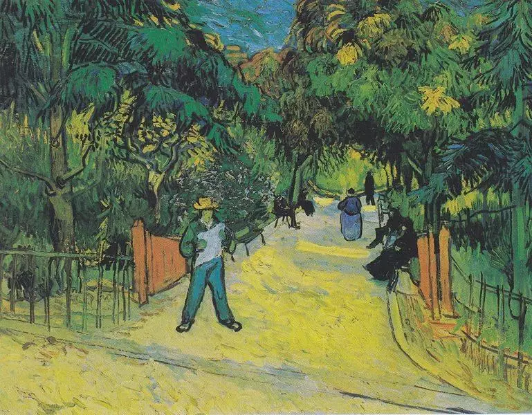 Van Gogh's painting of park entrance in Arles