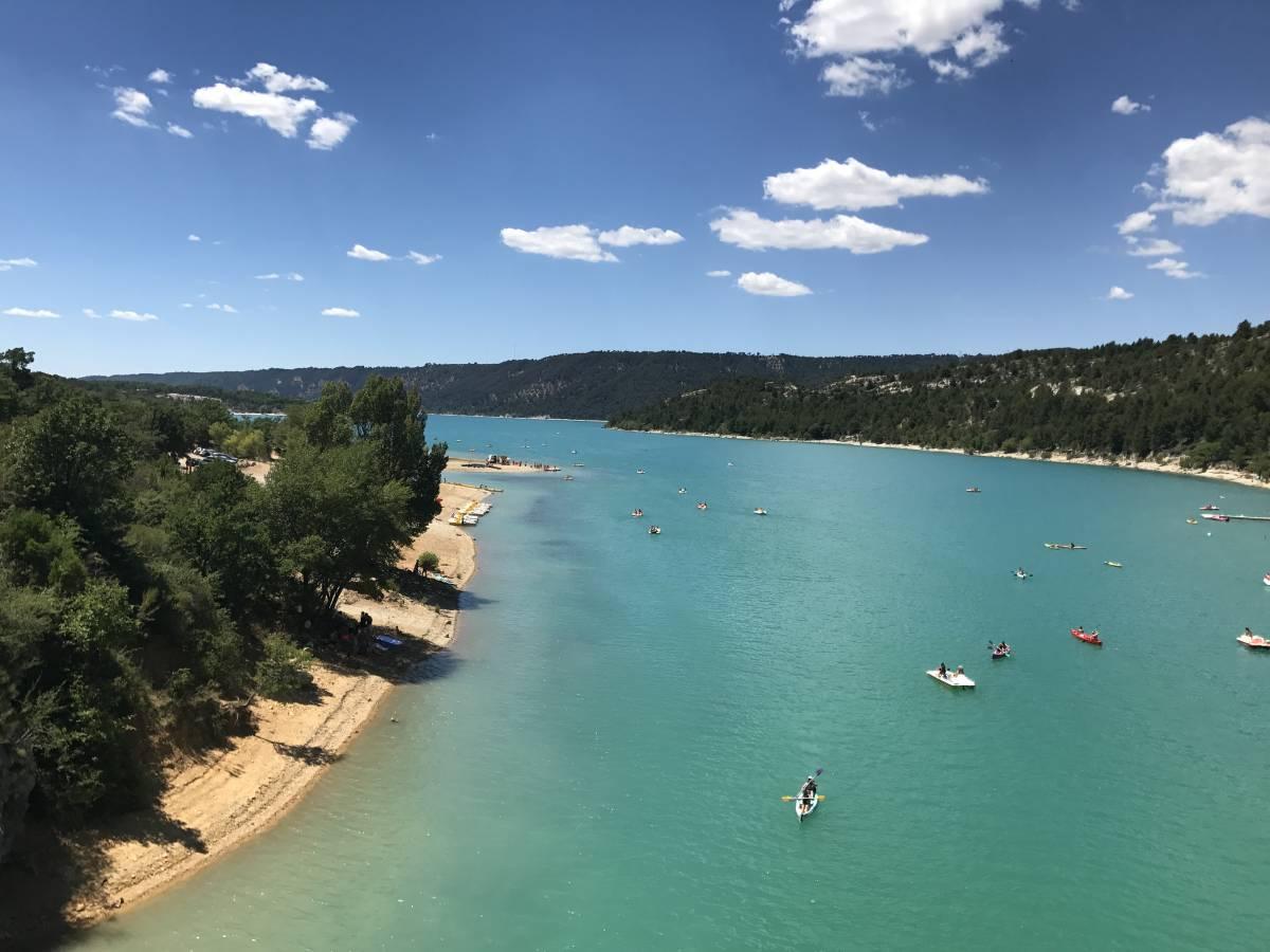 Blue waters at Lac de Saint Croix in the South of France