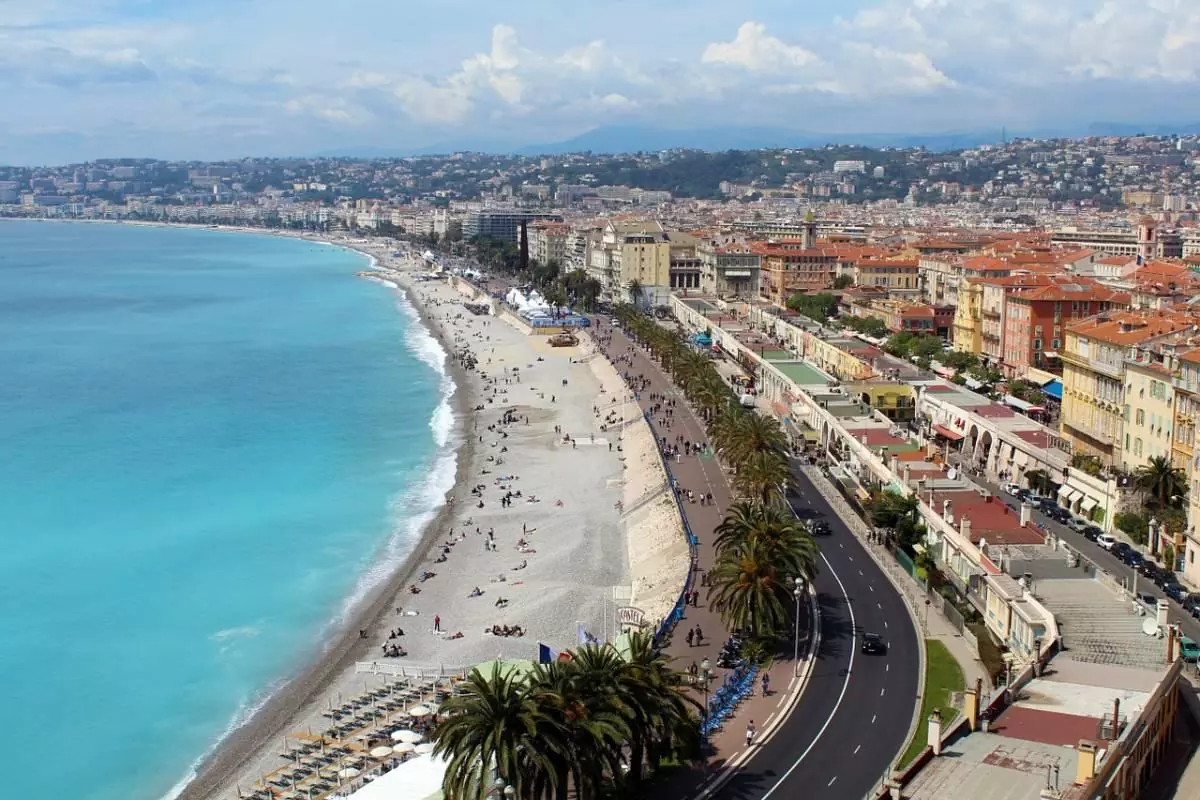 View of the French Rivera in Nice