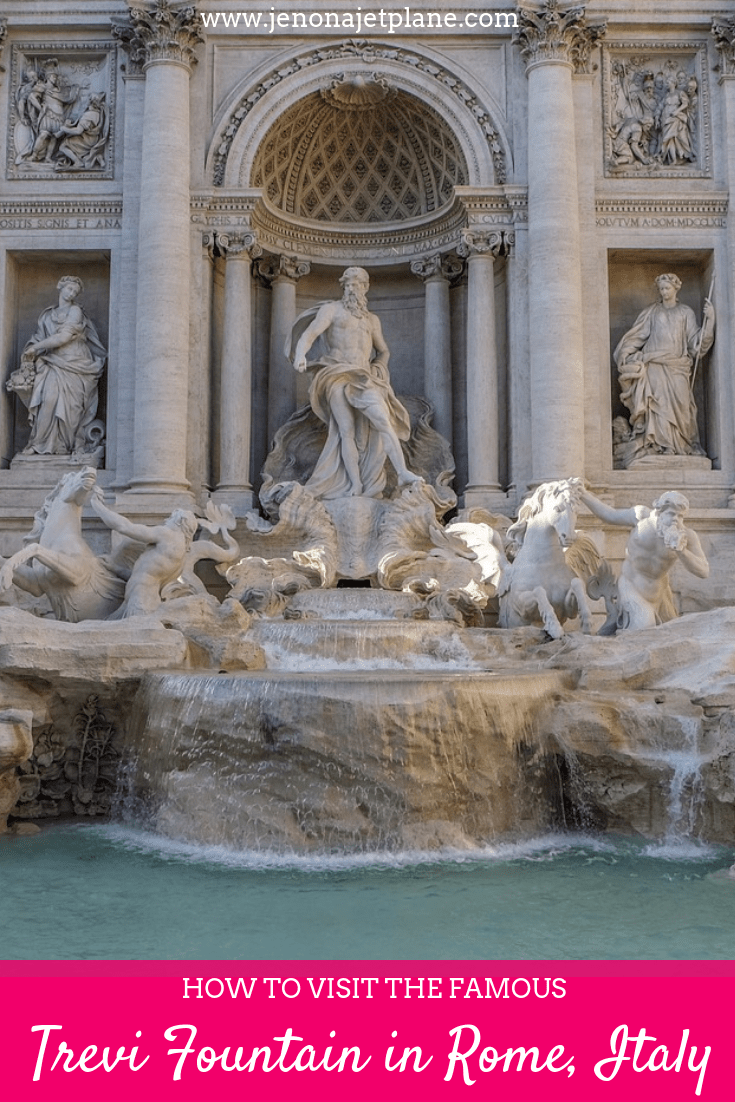 Want to know more about the Trevi Fountain, like where to find it and the best time of day to visit? Here's your ultimate visitor's guide to one of Rome's most famous attractions. Save to your Italy travel board for future reference. #trevifountain #trevifountainpictures #romeitalythingstodo #italyart #italytravel #italytraveltips