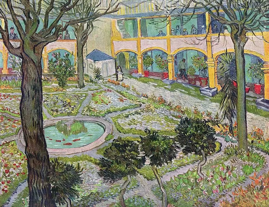 Courtyard as painted by Van Gogh
