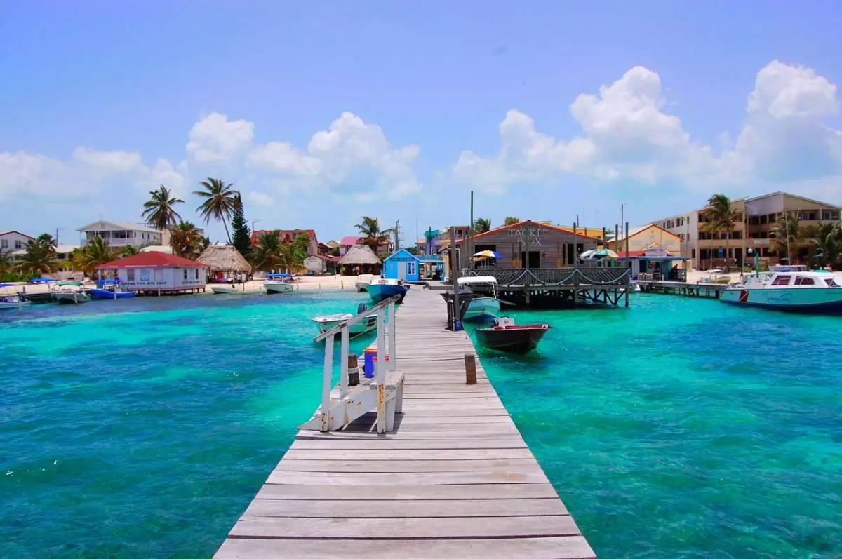 Seaside dock in Belize