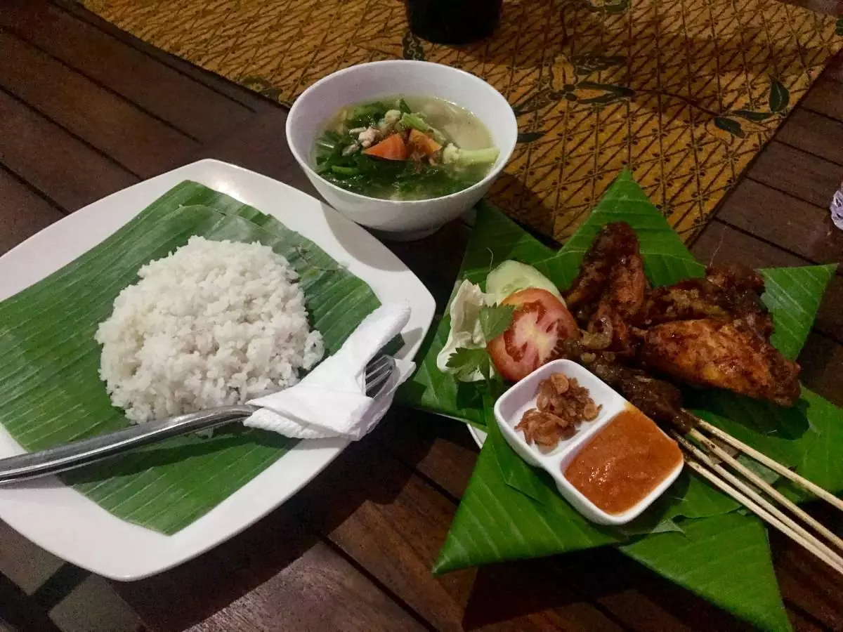 Typical Balinese meal