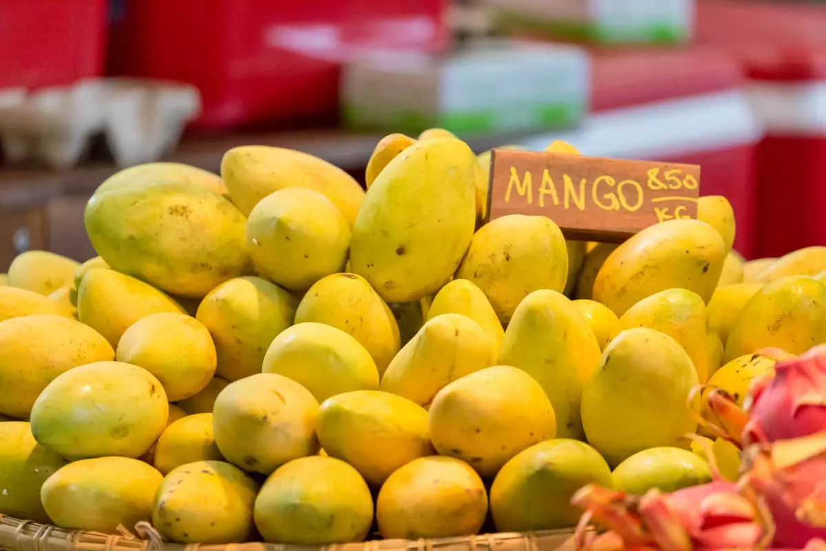 Basket of mangos