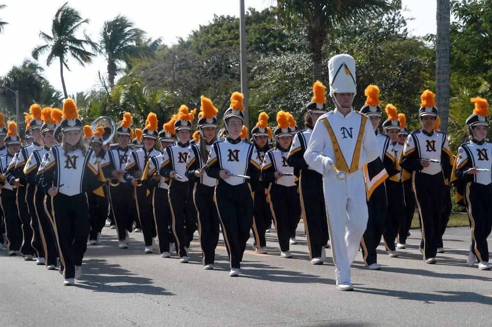 Marching band in a parade
