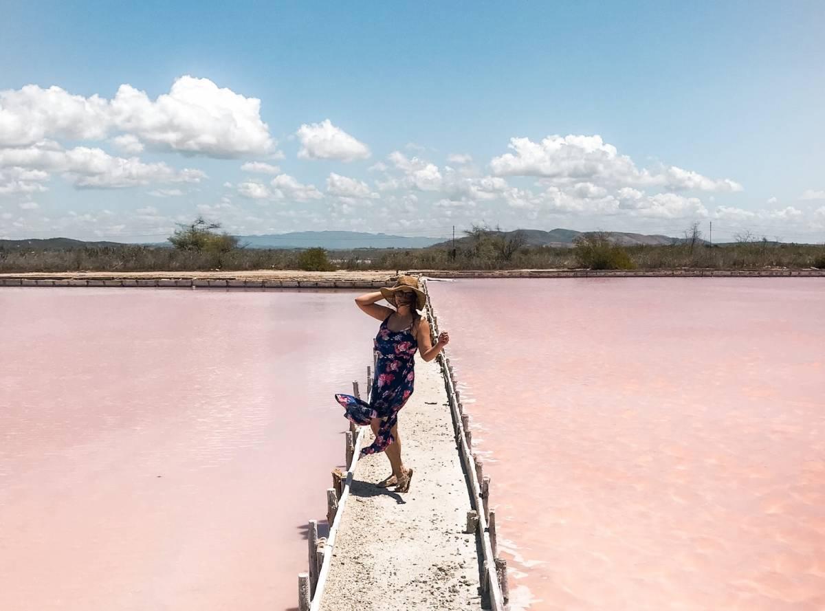 Windy day at the pink lakes in Cabo Rojo