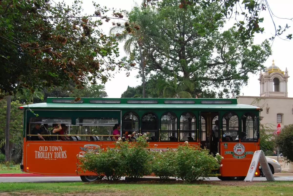 Trolley driving by