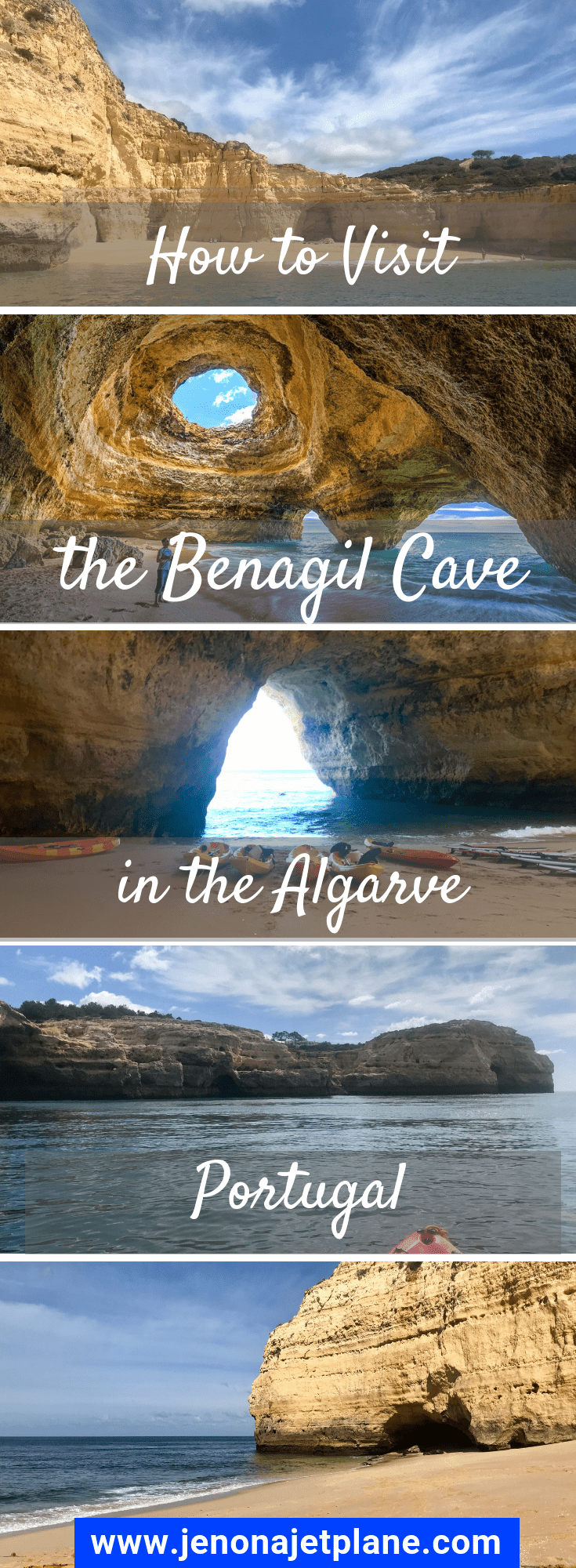 There's only 4 ways to visit the Benagil Sea Cave in the Algarve, Portugal. Find out which method of access is best for you in this post. Save to your travel board for future reference! #benagilseacave #benagilcave #algarveportugal