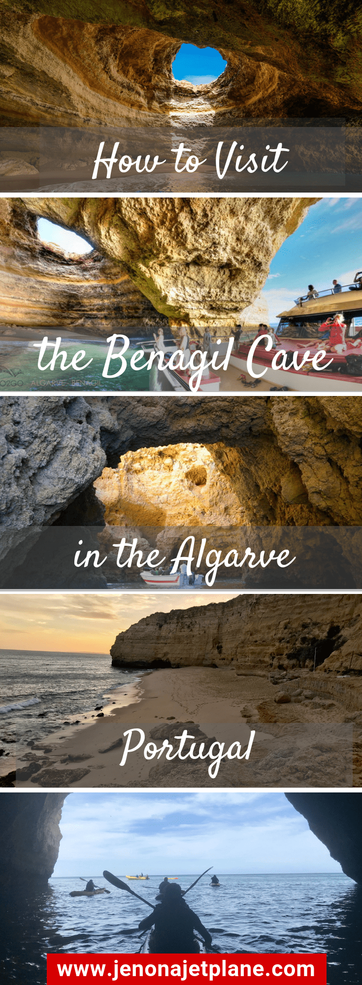 There's only 4 ways to visit the Benagil Sea Cave in the Algarve, Portugal. Find out which method of access is best for you in this post. Save to your travel board for future reference! #benagilseacave #benagilcave #algarveportugal