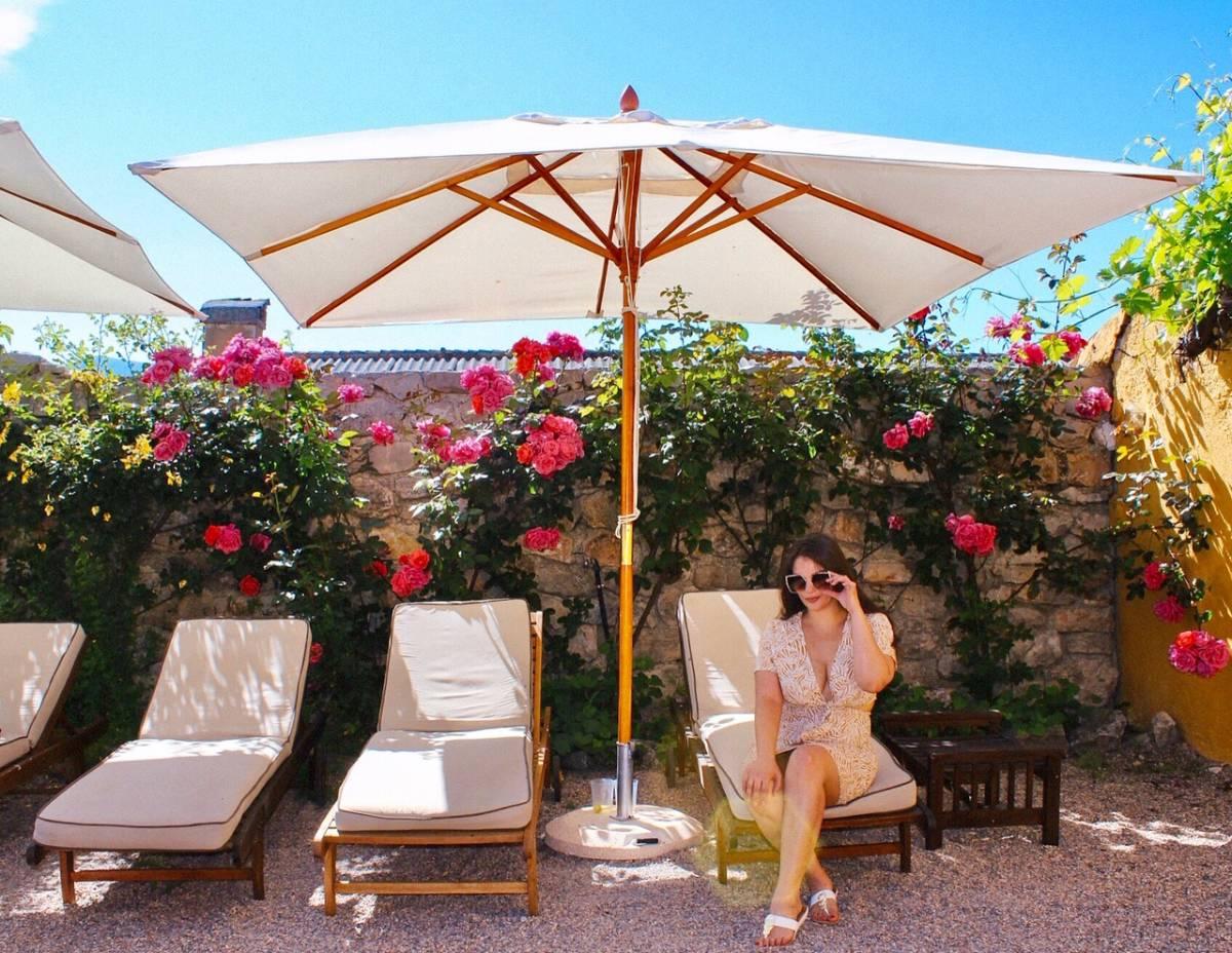 Lounging poolside at the Hotel Cortijo del Marques