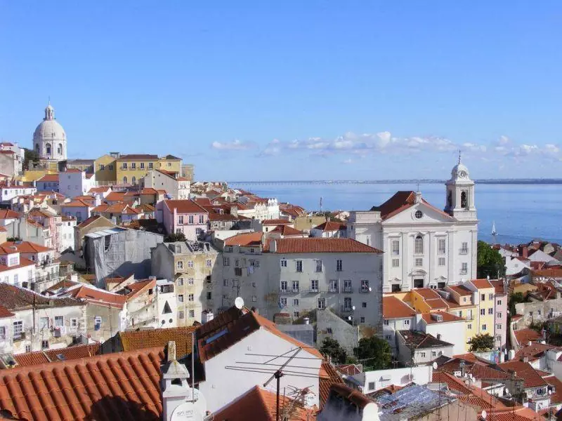 Panoramic views of Lisbon rooftops