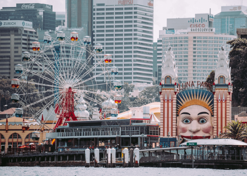 View of Luna Park from the harbor 