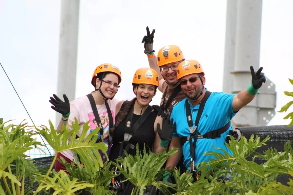 Our group after the first zipline