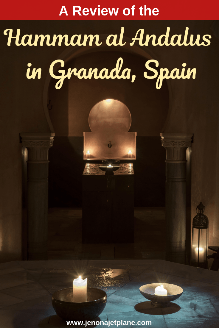 The Hammam al Andalus is a Turkish bath in Granada, Spain. Indulge in hot pools and massage treatments at the base of the Alhambra. Save to your travel board for future reference! #granadaspain #hammamspa #spaintravel