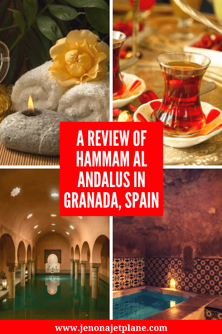The Hammam al Andalus is a Turkish bath in Granada, Spain. Indulge in hot pools and massage treatments at the base of the Alhambra. Save to your travel board for future reference! #granadaspain #hammamspa #spaintravel