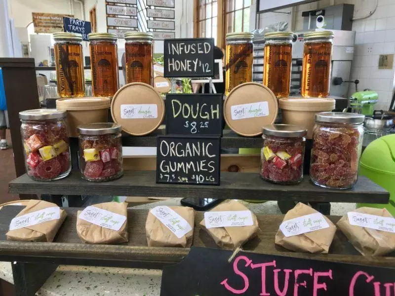 Food items for sale at Broad Street Market