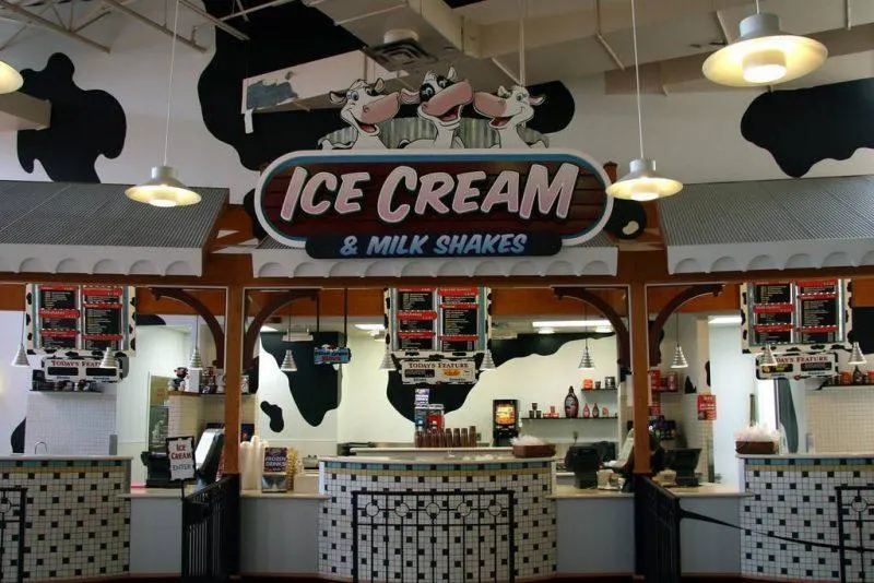 Milkshake and ice cream stand