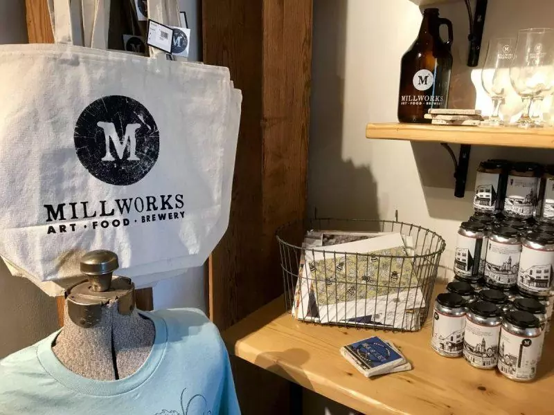 Souvenir shop at the Millworks