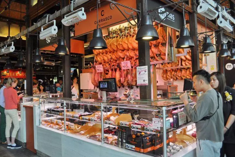 Food at the market in Mercado San Miguel