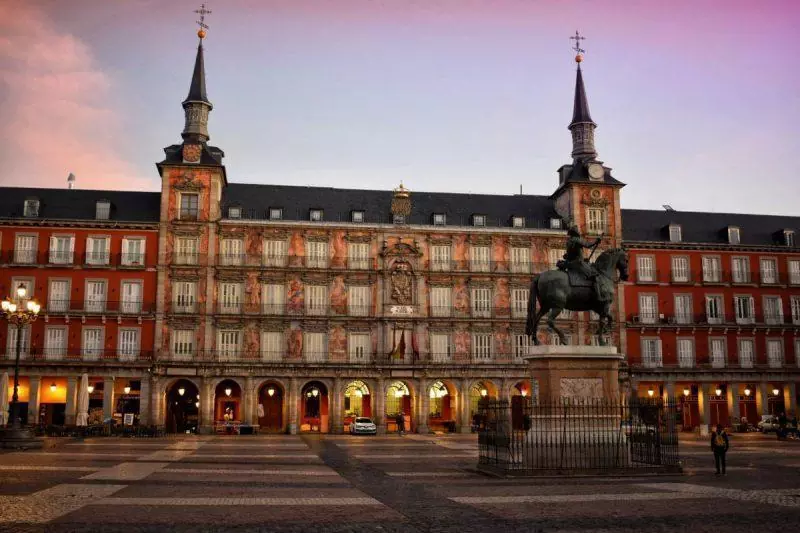 View from the inside of Plaza Mayor 