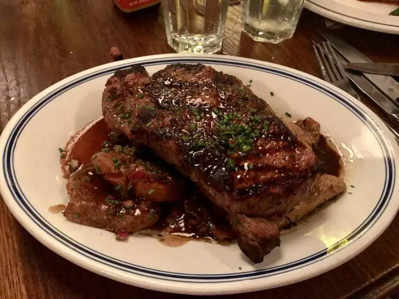 Juicy steak dinner