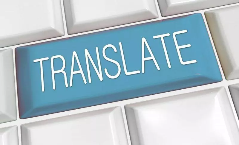 Keyboard button that says "translate"
