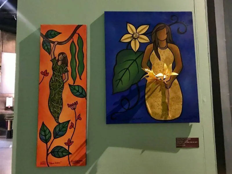 Art on display inside the Wild Center